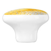 Gradiëntgeel & Zilver Waterverf Keramische Knop (Zijkant)