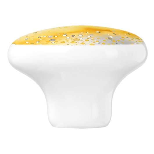 Gradiëntgeel & Zilver Waterverf Keramische Knop (Zijkant)