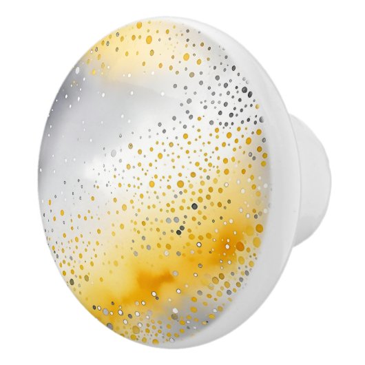 Gradiëntgeel & Zilver Waterverf Keramische Knop (Rechts)