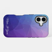 Gradiëntgeometrisch Hoesje – Een naam toevoegen iPhone 16 Hoesje (Achterkant horizontaal)
