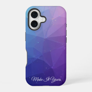 Gradiëntgeometrisch Hoesje – Een naam toevoegen iPhone 16 Hoesje