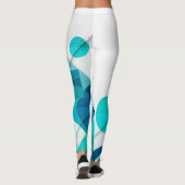 Gradiëntgeometrisch ontwerp in blauwe kleuren legg leggings (Achterkant)