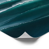 gradiëntgolf in de Abstracte oceaan Poster (Hoek)
