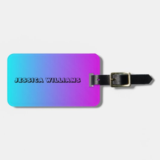 Gradiëntkleuren voor grafische pastelkleuren bagagelabel (Voorkant horizontaal)