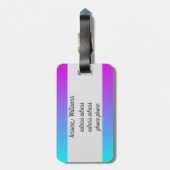 Gradiëntkleuren voor grafische pastelkleuren bagagelabel (Achterkant verticaal)