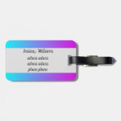 Gradiëntkleuren voor grafische pastelkleuren bagagelabel (Achterkant horizontaal)