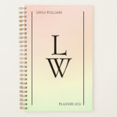 Gradiëntminimalistisch gepersonaliseerd bedrijf planner (Voorkant)