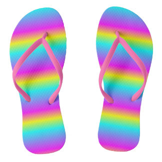 GRADIËNTMOTIF VAN DE RAINBOUMVLAGKLEUREN TEENSLIPPERS