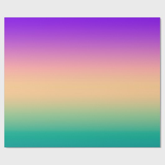Gradiëntombre groene gele roze paarse zachte blurk cadeaupapier (Vlak)