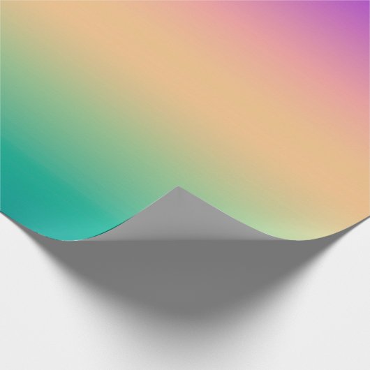 Gradiëntombre groene gele roze paarse zachte blurk cadeaupapier (Hoek)