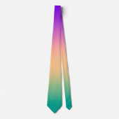 Gradiëntombre groene gele roze paarse zachte blurk stropdas (Voorkant)
