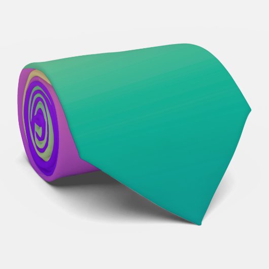 Gradiëntombre groene gele roze paarse zachte blurk stropdas (Opgerold)