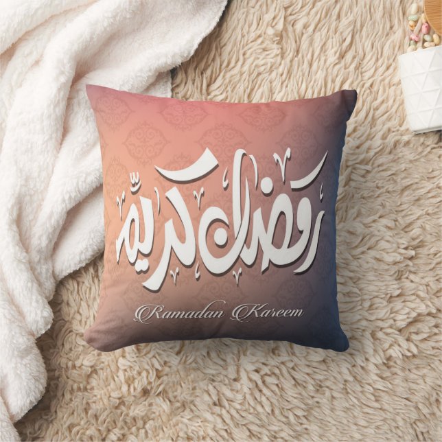 Gradiëntpatroon en Ramadan Kareem typografie Kussen (Deken)