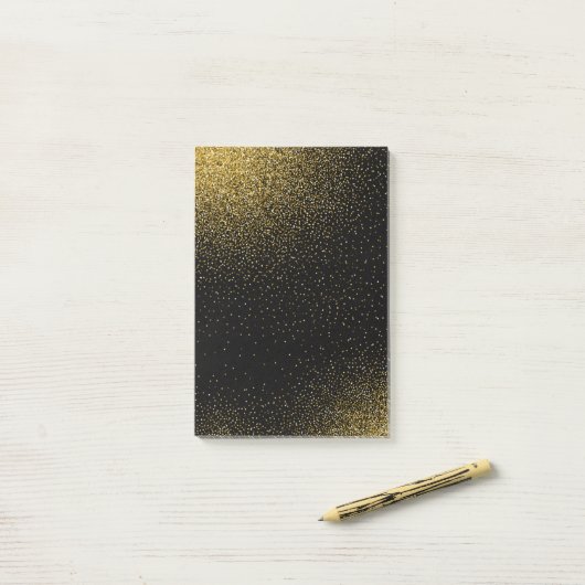 Gradiëntpatroon met gloed 4 post-it® notes (Op bureau)