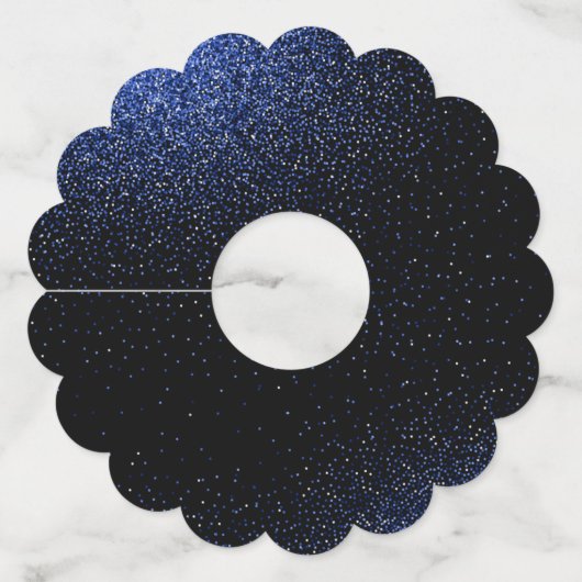 Gradiëntpatroon met gloed 4 wijnglaslabel (Voorkant)