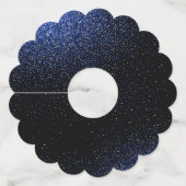 Gradiëntpatroon met gloed 4 wijnglaslabel (Achterkant)