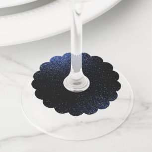 Gradiëntpatroon met gloed 4 wijnglaslabel