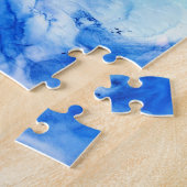 Gradiëntpatroon Paarse en blauwe Waterverf Legpuzzel (Zijkant)