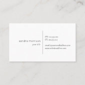 gradiëntroze en blauwgroen strepen visitekaartje (Achterkant)