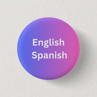 Gradiëntstijl Engels Español - Ik spreek Spaans Ronde Button 3,2 Cm