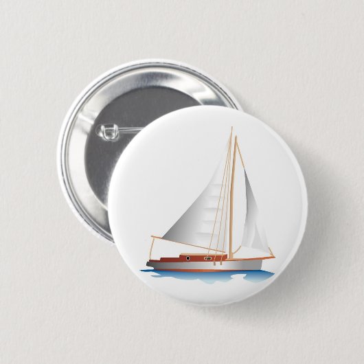 Gradiëntstijl Zeailboot Ronde Button 5,7 Cm (Voorkant /achterkant)