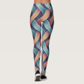 Gradiëntstroom Illusie | Naadloze Abstracte 3D Leggings (Achterkant)