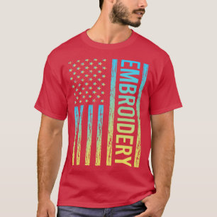 Gradiëntvlag 02 Borduurwerk T-shirt