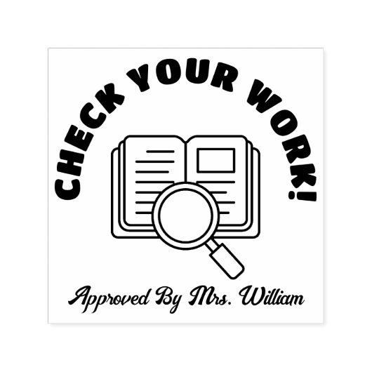 Grading Controleer uw werk goedgekeurde leraar Zelfinktende Stempel (Design)