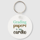 Grading Papers is mijn cardio cadeau voor docenten Sleutelhanger (Achterkant)