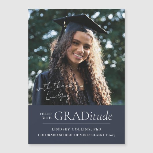 GRADitude Foto Magnet Afstuderen Aankondiging (Voorkant)