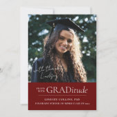 GRADitude Foto Rood Afstuderen Aankondiging (Voorkant)