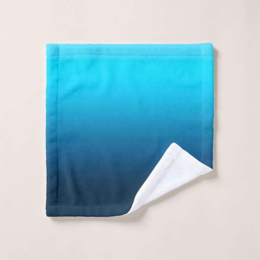 Gradiumblauw ombre bad handdoek (Wasdoekje)