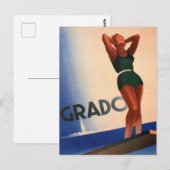 Grado, Italië Vintage Travel Briefkaart (Voorkant / Achterkant)