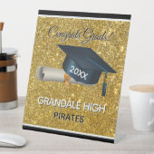 Grads! Fun, Custom Graduation Party Reclamebord Met Voetstuk (Insitu)