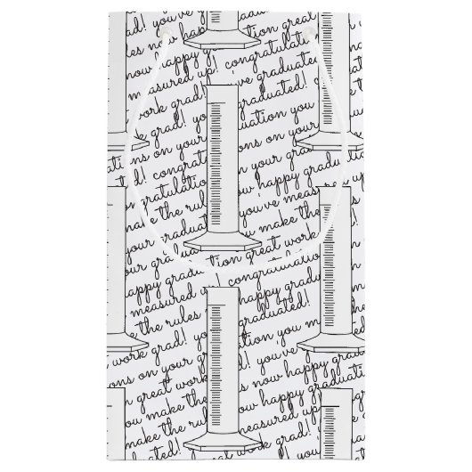 Graduale Cylinder Happy Afstuderen Gift Bag Klein Cadeauzakje (Achterkant)