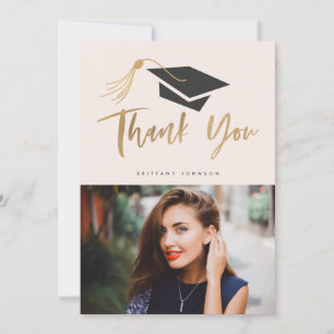 Graduale dop en Tassel Gold Foil Foto Blush Aankondiging