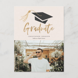 Graduale kap en Tassel Gold Foil Foto: Aankondigingskaart