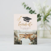 Graduale kap en Tassel Gold Foil Foto: Aankondigingskaart (Staand voorkant)