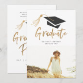 Graduale kap en Tassel Gold Foil Foto: Kaart (Voorkant / Achterkant)