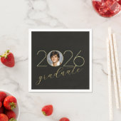Graduate 2026 Photo Frame on Black Servet (Insitu)