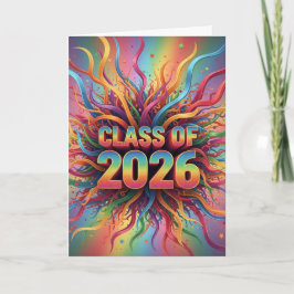 Graduate 2026 Ribbons Card Kaart