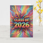 Graduate 2026 Ribbons Card Kaart (Gele Bloem)