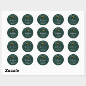 Graduate 2026 Save the Date Grad Party Green Ronde Sticker (Vel)