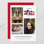 Graduate 3 Collage Red Class of 2023 Kaart (Voorkant / Achterkant)