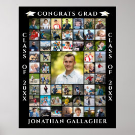 Graduate 55 Photo Collage Congrats Grad Poster