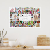 Graduate 64 Photo Collage Party Decor Poster (Keuken)