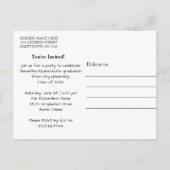 Graduate aangepaste foto en uitnodiging 3 ansichtk (Achterkant)