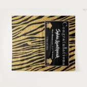Graduate Achtergrond Gouden Zebra Strepen Wandkleed (Voorkant (horizontaal))