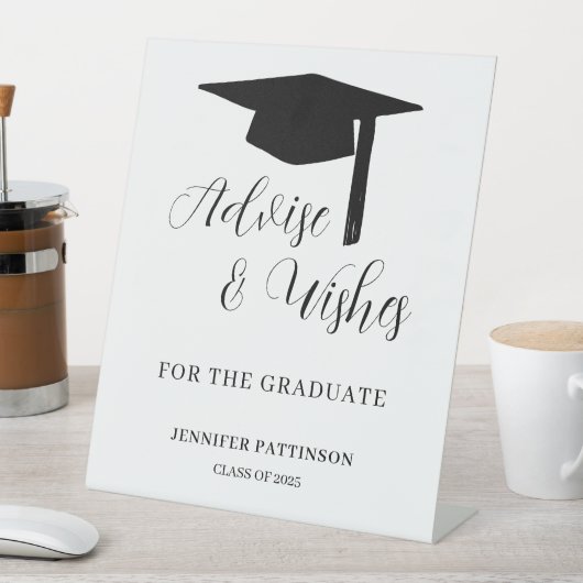 Graduate Advise & Wishes Graduation  Reclamebord Met Voetstuk (Insitu)