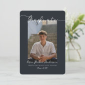 Graduate Announcement and Invitation with Photos Kaart (Staand voorkant)